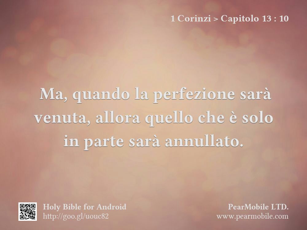 1 Corinzi, Capitolo 13:10
